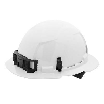 Milwaukee White Full Brim Hard Hat with 4Pt Ratcheting Suspension - Type 1, Class E, 48-73-1101