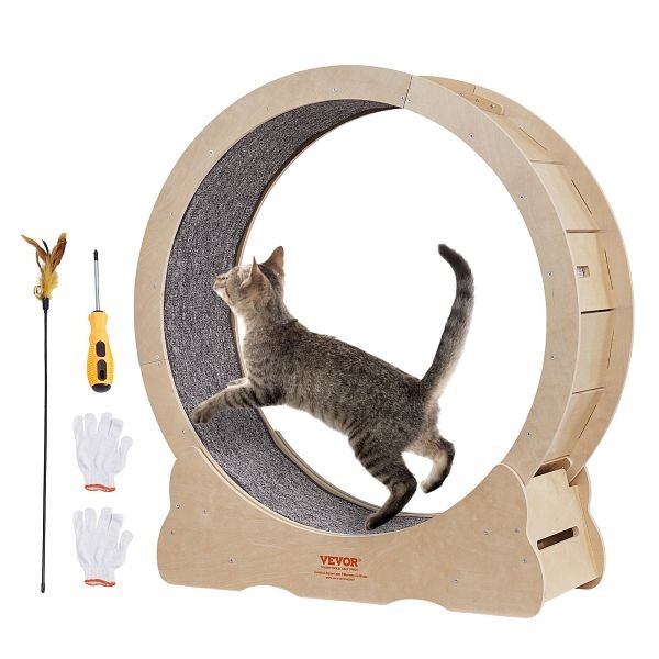 VEVOR Cat Exercise Wheel 35.8 inch, Large Cat Treadmill Wheel for Indoor Cats, MPBJ366INCH0V54WCV0