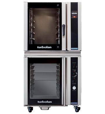 Moffat Turbofan - Full Size Electric Convection Oven Touch Screen Control on a 8 Tray Manual / Electric Proofer / Holding Cabinet, E35T6-26 and P85M8