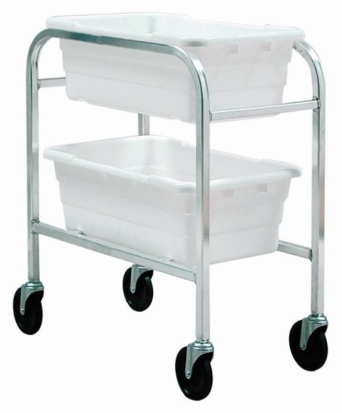 Quantum Storage Systems Tub Rack, mobile, 60 lb. weight capacity per bin, end loading, holds (2) TUB2516-8 white tubs (included), TR2-2516-8WT