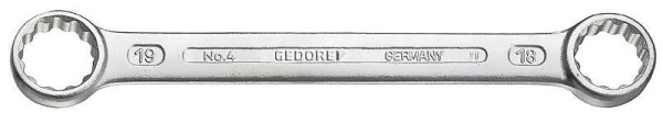 GEDORE Double-ended ring spanner, AF 6+7 mm, Straight, Flat, Slender, Bi-hex, UD profile, Spanner, 4 6x7, 6052710