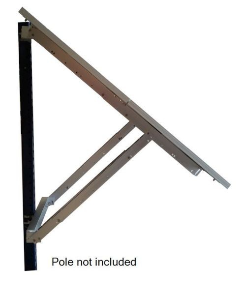 Tycon Systems 170-340W Side of Pole Mount, 2-4inch Pole, Accomodates 2 or 4 85W Panels or 1 360W Panel., TPSM-80x4-UNI