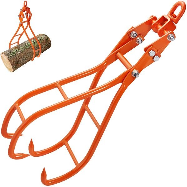 VEVOR Timber Claw Hook, 28 inch 4 Claw Log Grapple for Logging Tongs, YMQZQ28YC4ZK7BDLEV0