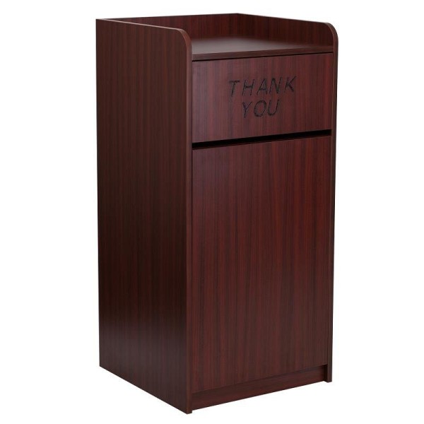 Flash Furniture Sony Wood Tray Top Receptacle in Mahogany, MT-M8520-TRA-MAH-GG