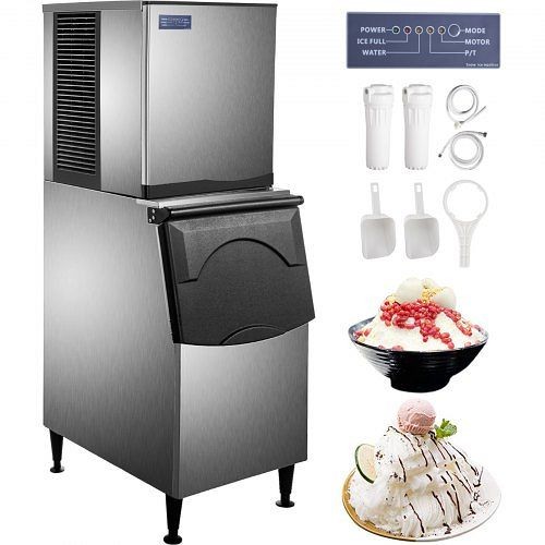 VEVOR 110V Commercial Flake Ice Machine 500LBS/24H, Snowflake Maker, ZNXHZBJXH500T0001V1