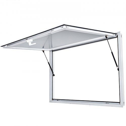 VEVOR Concession Stand Window, Concession Windows, 36 x 24 Inches, with Awning Cover, WBLFWCK36X24YC001V0