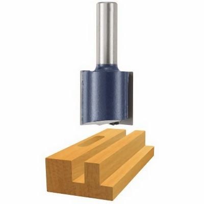 Bosch 1-1/8 Inches x 1-1/4 Inches Carbide Tipped 2-Flute Straight Bit, 2608629300