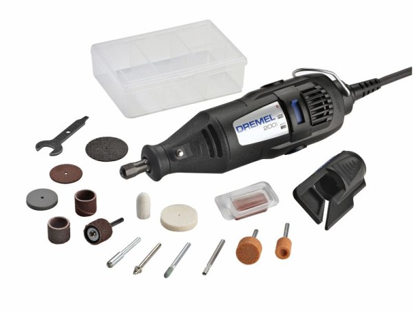 Dremel Two Speed Rotary Tool Kit includes Lawn Mower & Garden Tool Sharpener Attachment, F0130200AK