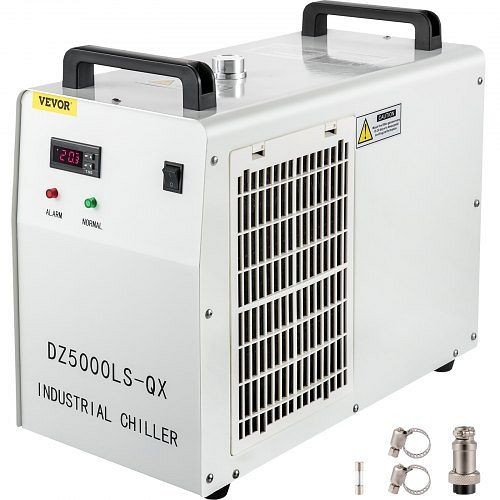 VEVOR Industrial Chiller, 110V CW-5000 Industrial Water Chiller, 1600W Cooling Capacity, 6L Capacity Cooling Water, 0.8hp, 4.23gpm, LSJMCCW5000PR7OAMV1