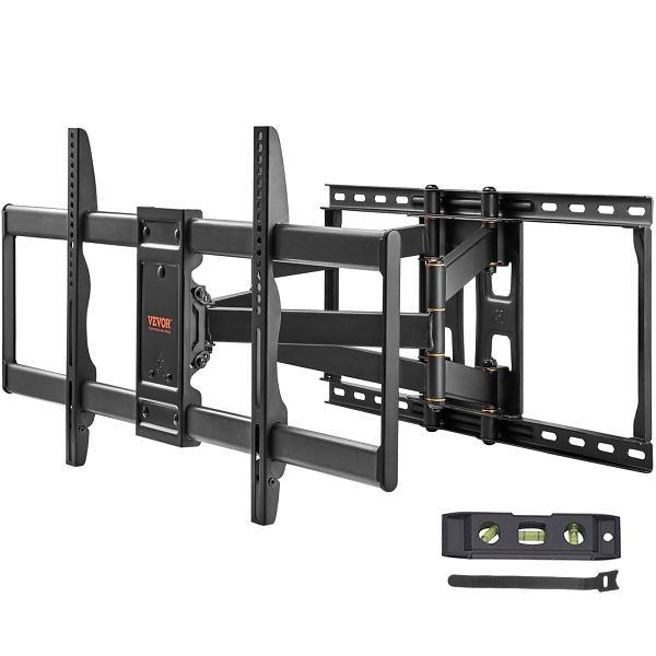VEVOR Full Motion TV Mount Fits for Most 37-90 inch TVs, Swivel Tilt Horizontal Adjustment Bracket with 4 Articulating Arms, BGDS600400228OBYHV0