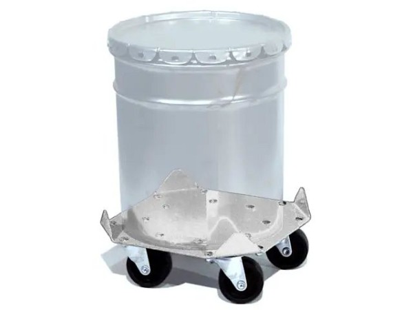MORSE Pailpro 5-Gallon Pail Dolly, Type 304 Stainless Steel, for Pail Up to 12.5" Diameter, 200 Lbs. Capacity, 34-5SS