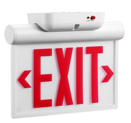 Beghelli Cyclone Eco LED Edge-lit Exit Sign, Canopy, 3lbs, 100100771