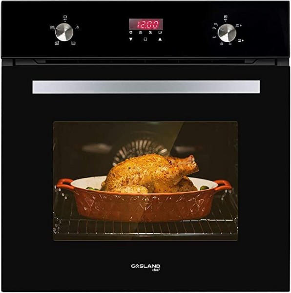 GASLAND 24" Built-in Electric/Natrual Gas Oven, 6 Cooking Function with Digital Display Black, GS606DB