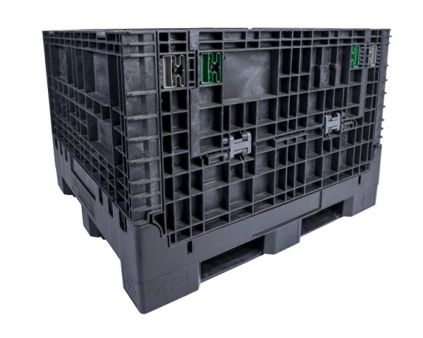 Reusable Transport Packaging 2,500 lbs. Collapsible Bulk Containers, 48 x 45 x 34, CC05-484534-BK