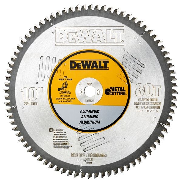 DeWalt 10" 80T Aluminum Thin Plate Metal Cutting, DW7665