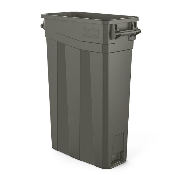 Suncast Commercial 23 Gallon Resin Slim Trash Can with Handles, Gray, TCNH2030