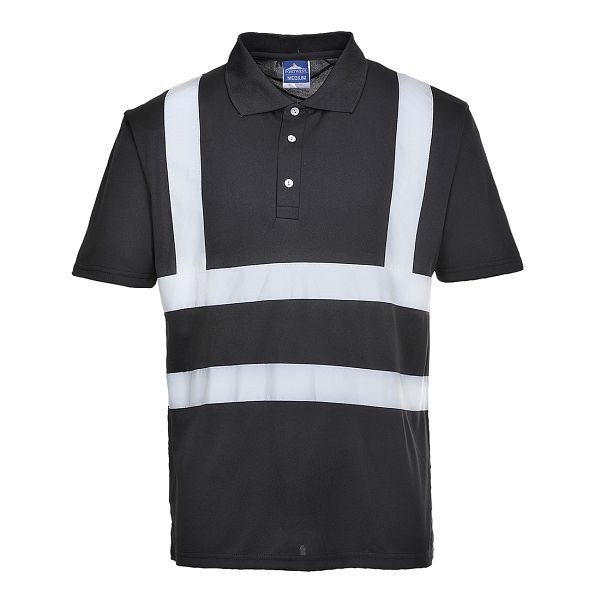 Portwest Iona Polo Shirt, Black, 5XL, F477BKR5XL
