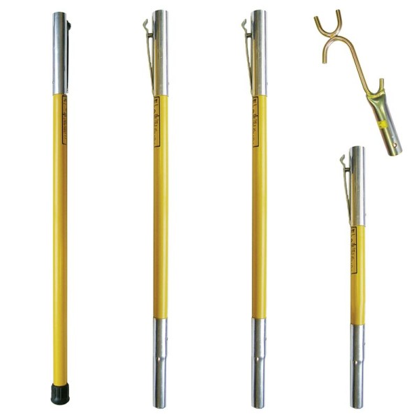 Jameson FG Series Fiberglass Pole Set with Wire Raiser, FG-6-3W