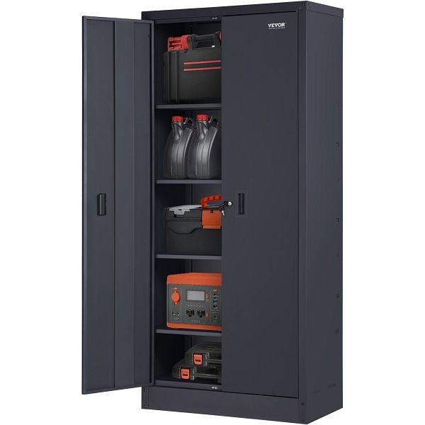 VEVOR Metal Storage Cabinet with 4 Adjustable Shelves & Lockable 200lbs per Shelf, CKGJJDJSLDJHHLB3BV0