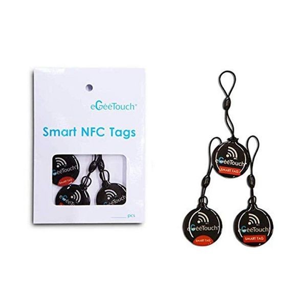 eGeeTouch Smart NFC Fobs for All Smart Locks (Pack of 3 Fobs), Waterproof, 5-ACS-200011