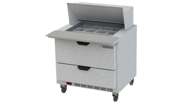 Beverage-Air Sandwich Prep Table Mega Top with Drawers, Exterior Dimensions: WxDxH: 36" X 38 3/8” X 49", SPED36HC-12M-2