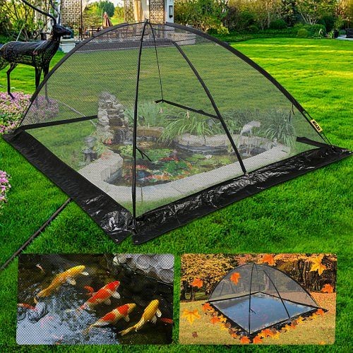 VEVOR Pond Cover Dome Garden Pond Net 10x14 ft Black Netting Covers for Leaves, HYBHZ10X14FT00001V0