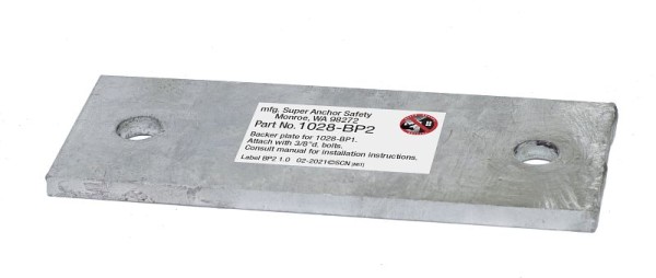 Super Anchor Safety Backer Plate for Z-Purlin with Metal Roofing, 1028-BP2
