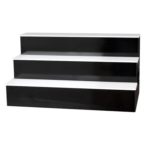 Buffet Enhancements Bar Back Riser, 3-Step x 24” black custom laminates available, 010RLB243
