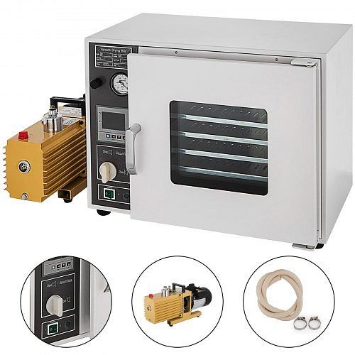 VEVOR 1.9 cu ft Drying Oven 9 cfm Vacuum Pump 133Pa Max. 1400W Heating Power 5 Trays, ZKGZXDZF-6050ZH01V1