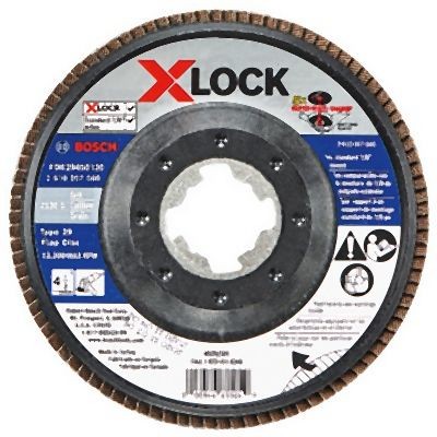 Bosch 4-1/2 Inches X-LOCK Arbor Type 29 120 Grit Flap Disc, 2610057566