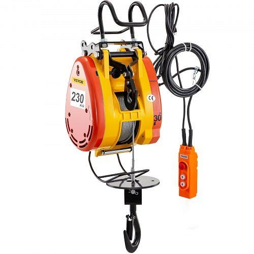 VEVOR Electric Wire Rope Hoist 230kg Capacity 30m Wire Rope Pulling System, DDHL230KG00000001V1