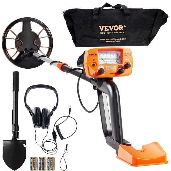 VEVOR Metal Detector for Adults & Kids, 8 Inch Waterproof Search Coil with High Accuracy Pointer Display, ZZSJSTCQY82109C07V0