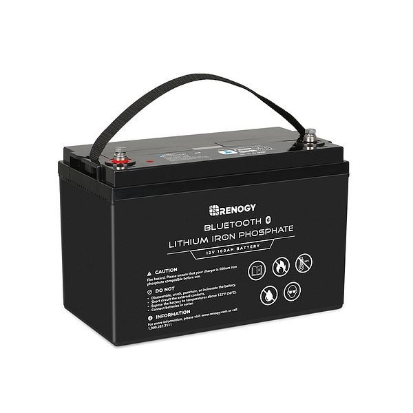 Renogy 12V 100Ah Lithium Iron Phosphate Battery w/ Bluetooth, RBT100LFP12-BT