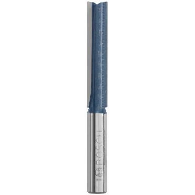 Bosch 1/2 Inches x 2-1/2 Inches Carbide-Tipped Double-Flute Straight Router Bit, 2610049436