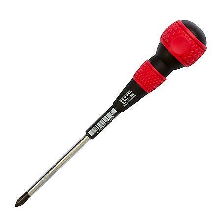 VESSEL Ball Grip Screwdriver, Tip Size: PH 1, Shaft Length: 7.1 in., 220P1100